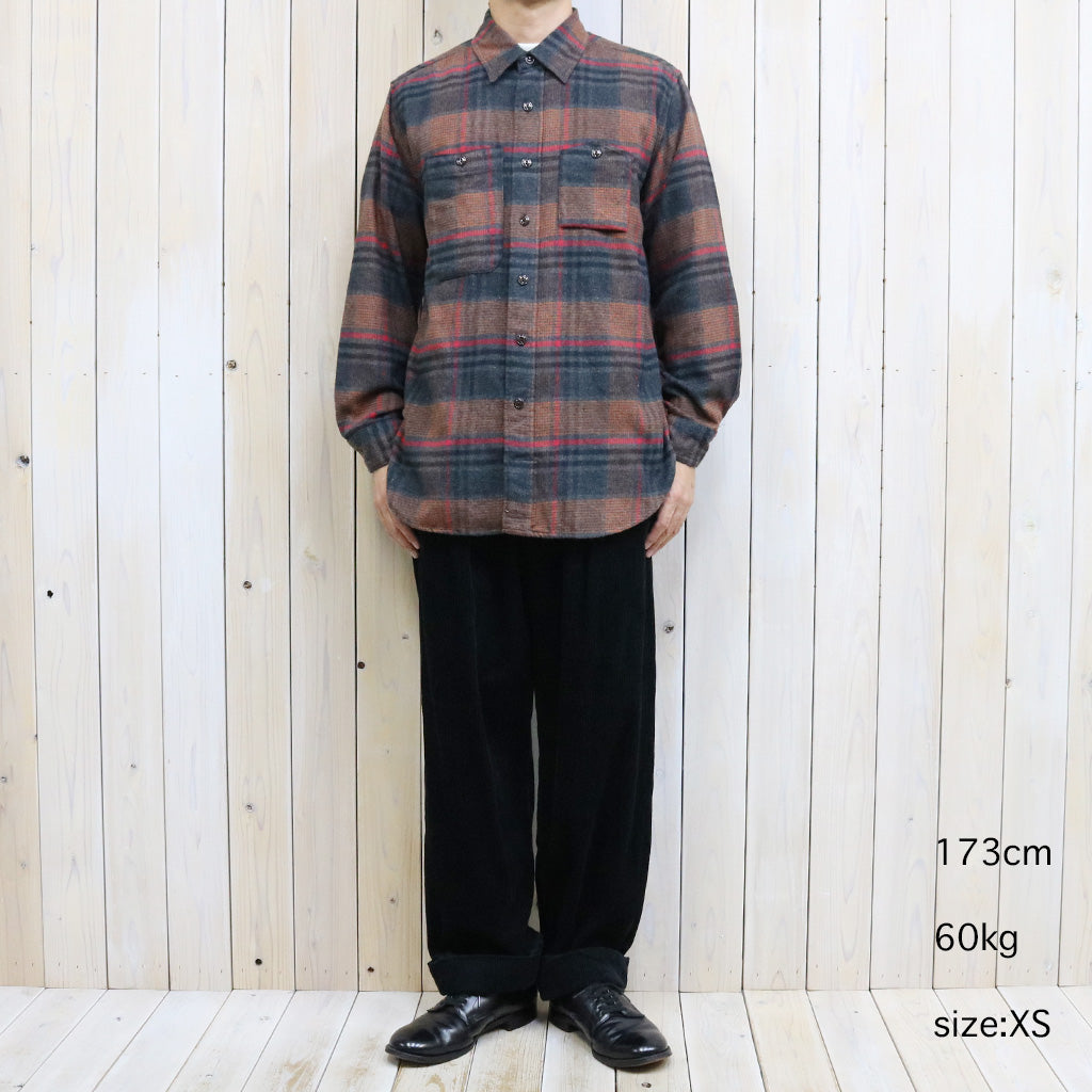 ENGINEERED GARMENTS『Work Shirt-Cotton Plaid Flannel』(Orange/Red)