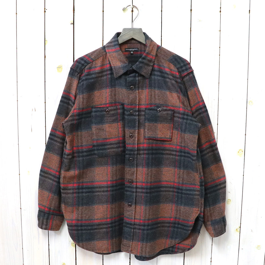 ENGINEERED GARMENTS『Work Shirt-Cotton Plaid Flannel』(Orange/Red)