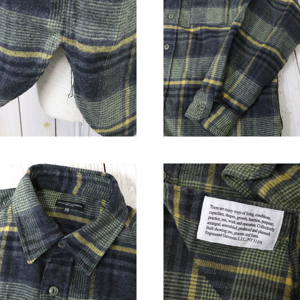 ENGINEERED GARMENTS『Work Shirt-Cotton Plaid Flannel』(Yellow/Grey)