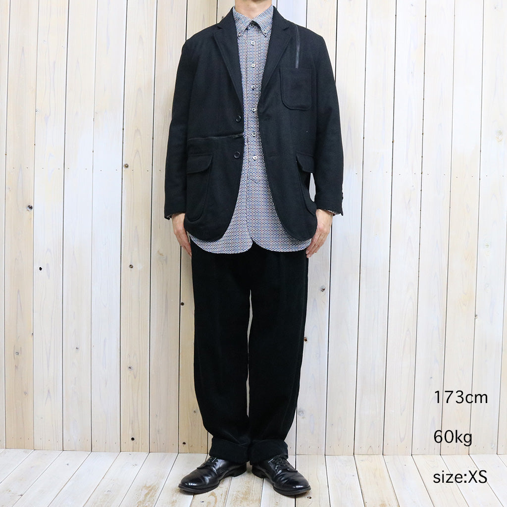 ENGINEERED GARMENTS『Zip Jacket-Solid Poly Wool Flannel 』(Black)