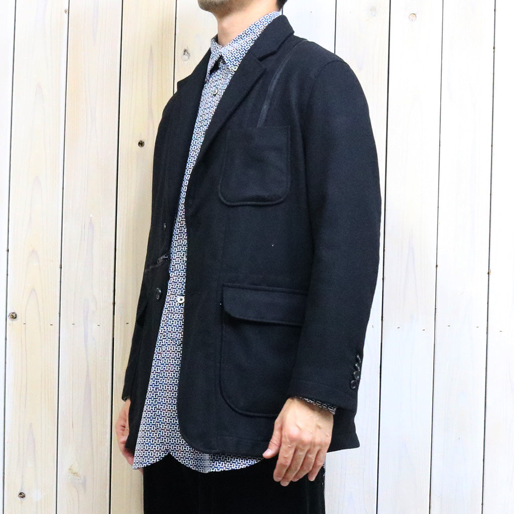 ENGINEERED GARMENTS『Zip Jacket-Solid Poly Wool Flannel 』(Black)