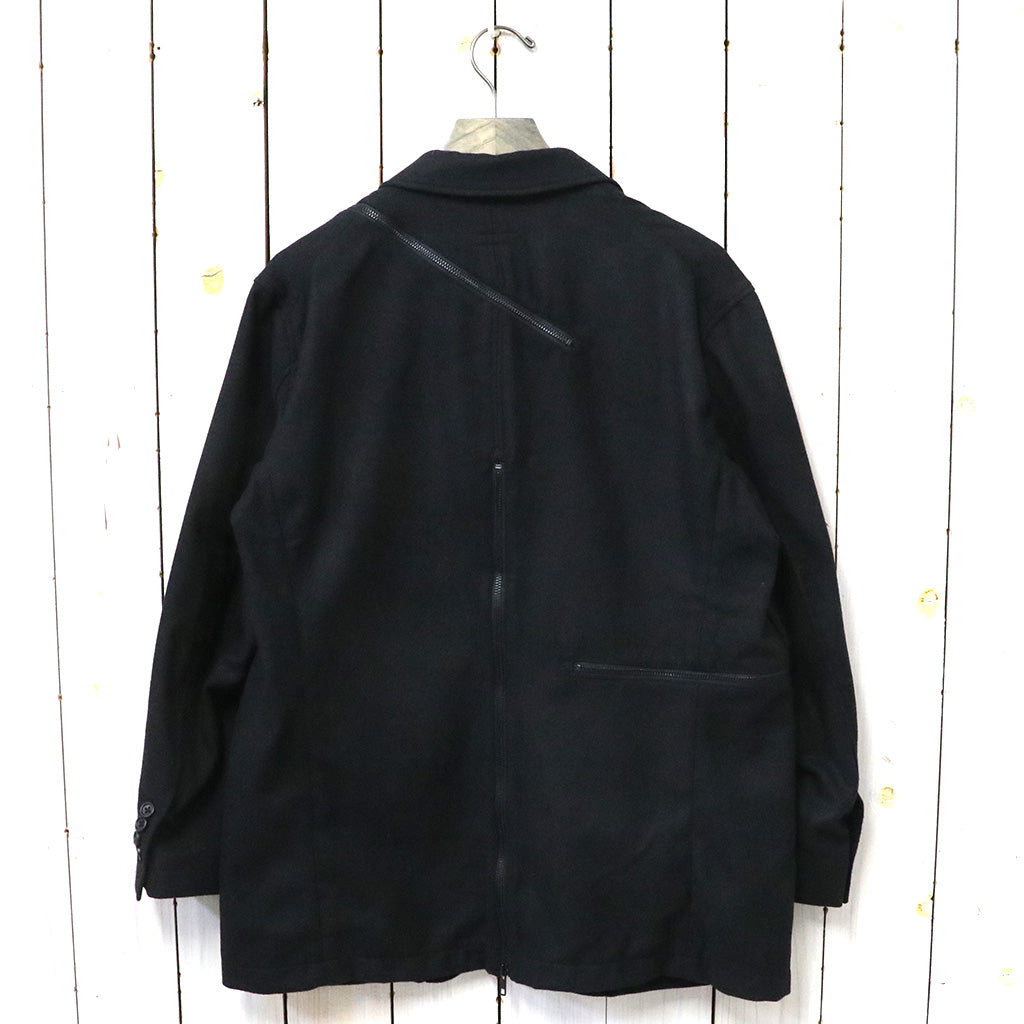 ENGINEERED GARMENTS『Zip Jacket-Solid Poly Wool Flannel 』(Black)