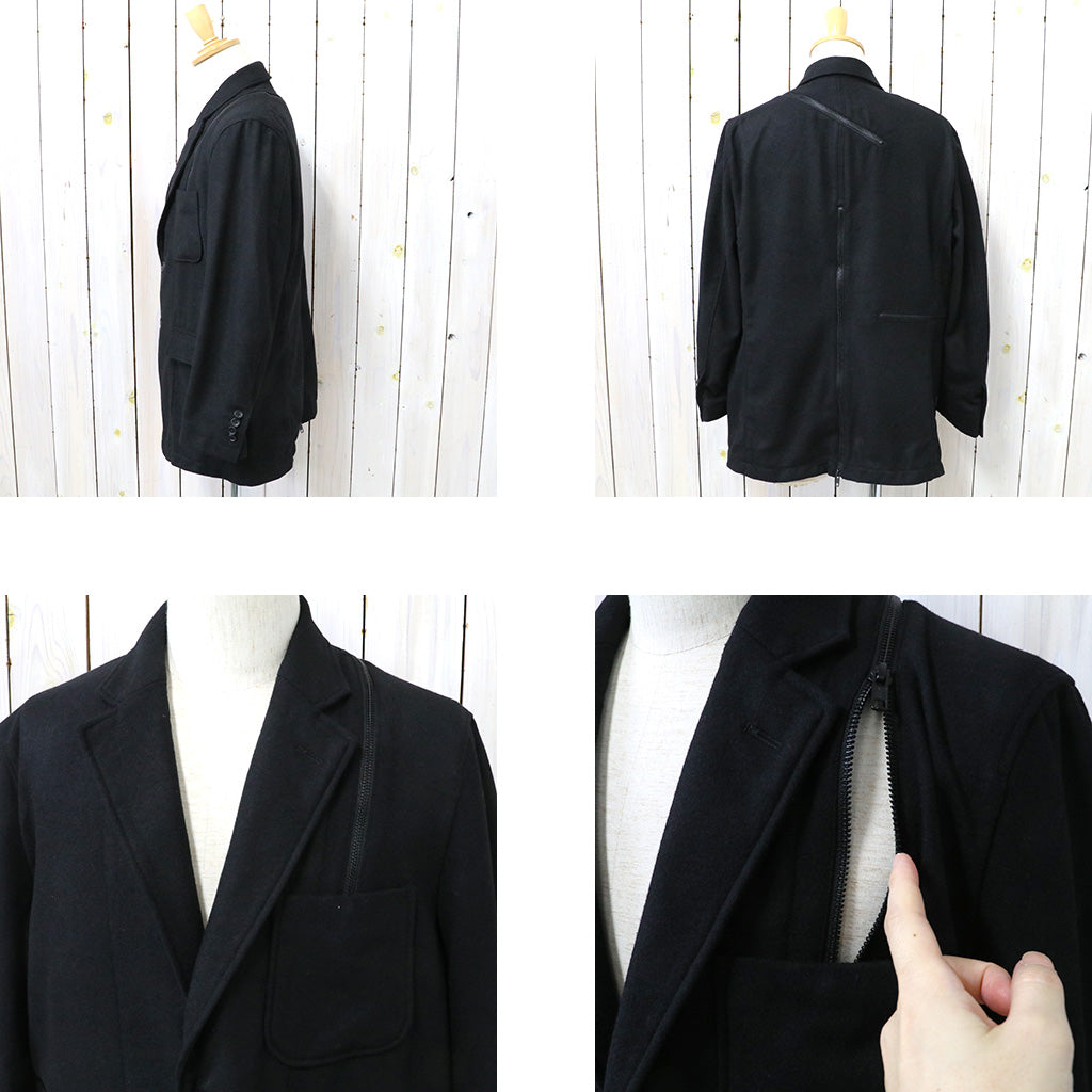 ENGINEERED GARMENTS『Zip Jacket-Solid Poly Wool Flannel 』(Black)