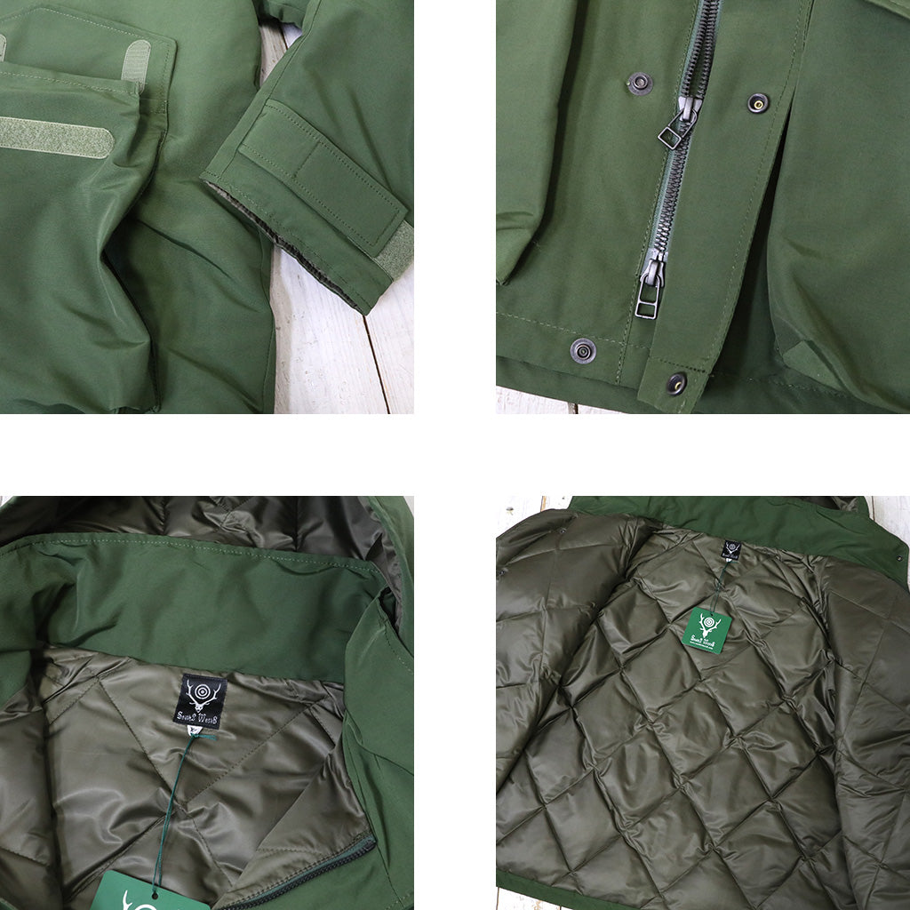 SOUTH2 WEST8『Snow Trek Down Coat-C/N Grosgrain』(Green)