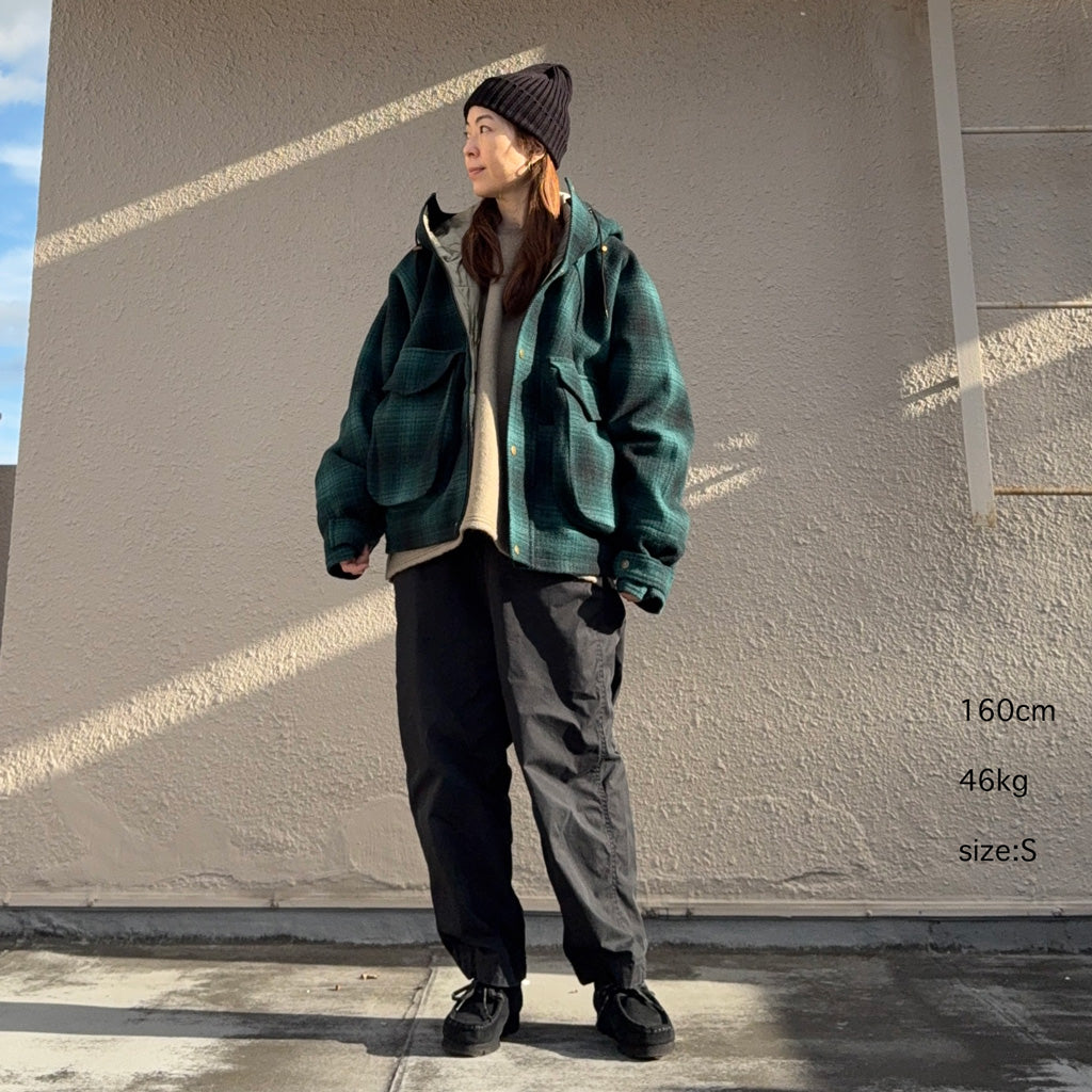 SOUTH2 WEST8『Short Hunting Parka-Wool Melton Ombre Plaid』