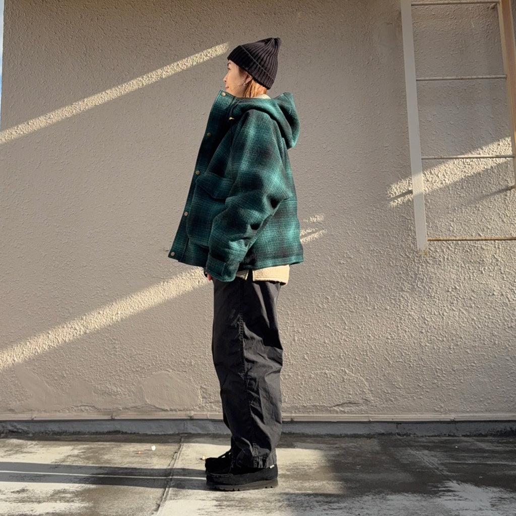 SOUTH2 WEST8『Short Hunting Parka-Wool Melton Ombre Plaid』