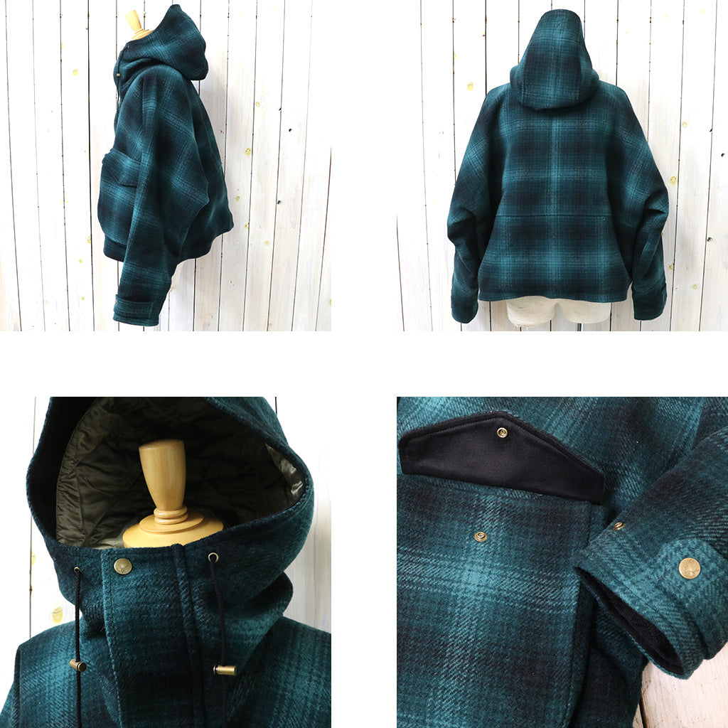 SOUTH2 WEST8『Short Hunting Parka-Wool Melton Ombre Plaid』