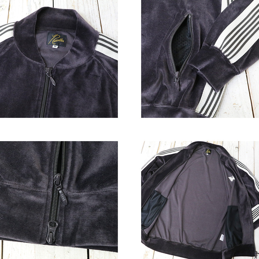 Needles『Rib Collar Track Jacket-C/PE Velour』(Charcoal)