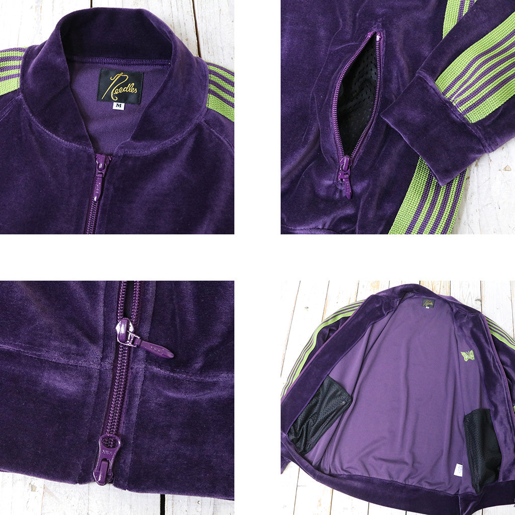 Needles『Rib Collar Track Jacket-C/PE Velour』(Purple)