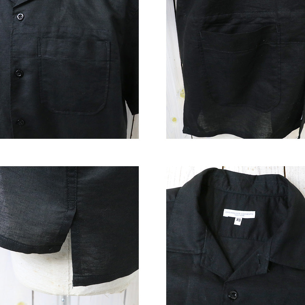 ENGINEERED GARMENTS『Camp Shirt-Handkerchief Linen』(Black)