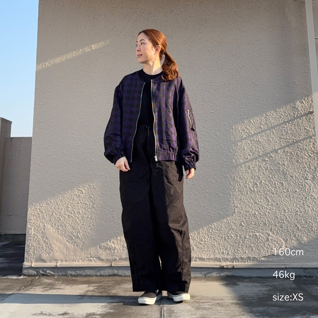 Needles『Line Crew Jacket-PE/R Argyle Jacquard』(Purple/Black)