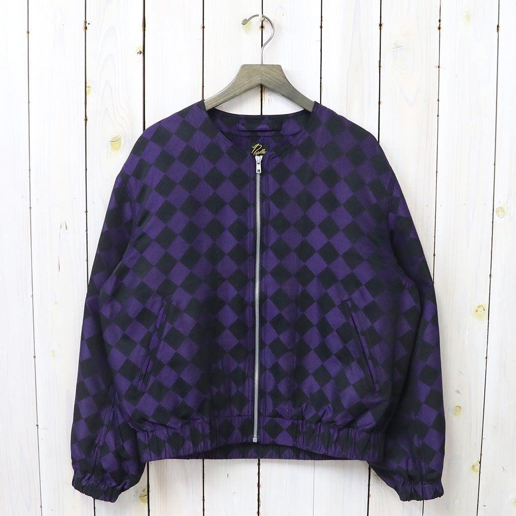 Needles『Line Crew Jacket-PE/R Argyle Jacquard』(Purple/Black)