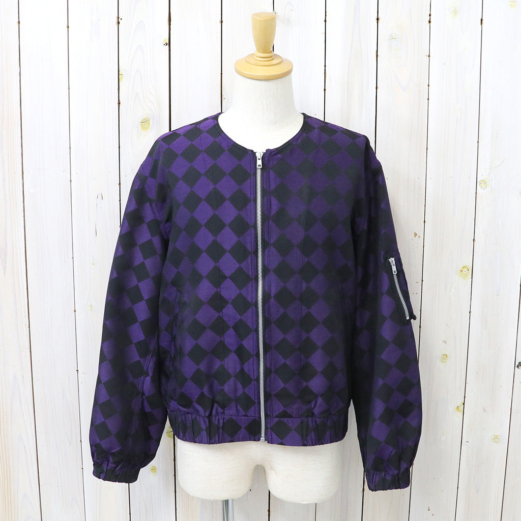 Needles『Line Crew Jacket-PE/R Argyle Jacquard』(Purple/Black)