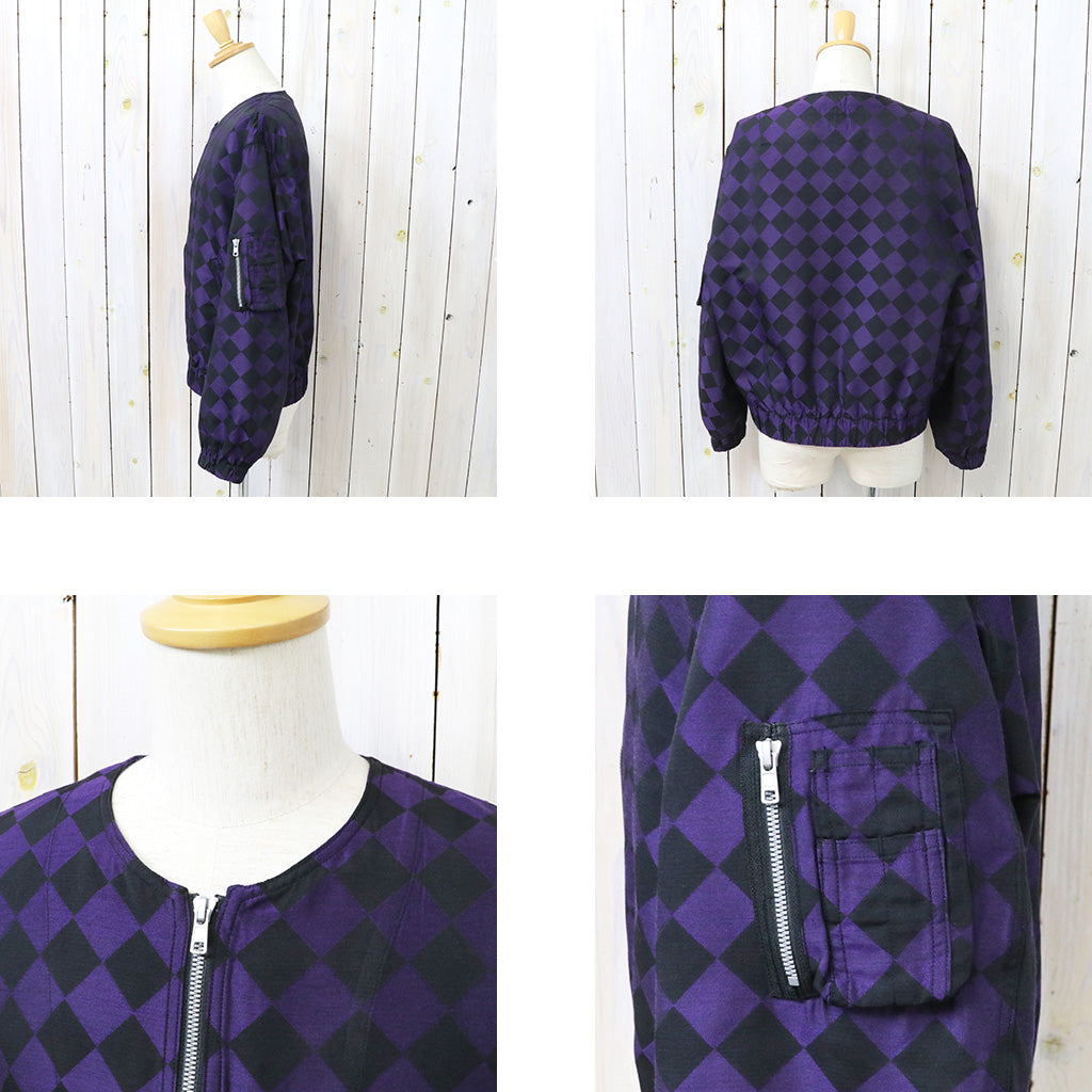 Needles『Line Crew Jacket-PE/R Argyle Jacquard』(Purple/Black)