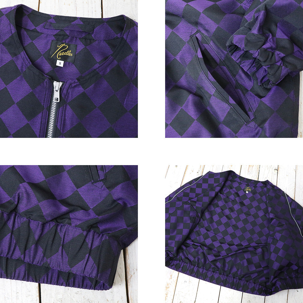 Needles『Line Crew Jacket-PE/R Argyle Jacquard』(Purple/Black)