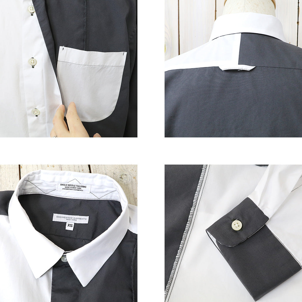 ENGINEERED GARMENTS『Combo Short Collar Shirt-100'S 2Ply Broadcloth』