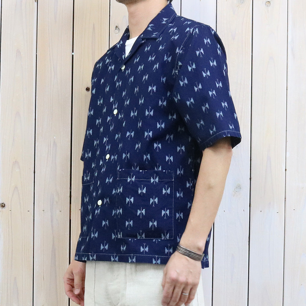 【SALE50%OFF】Needles『Cabana Shirt-6oz Printed Indigo Kasuri』