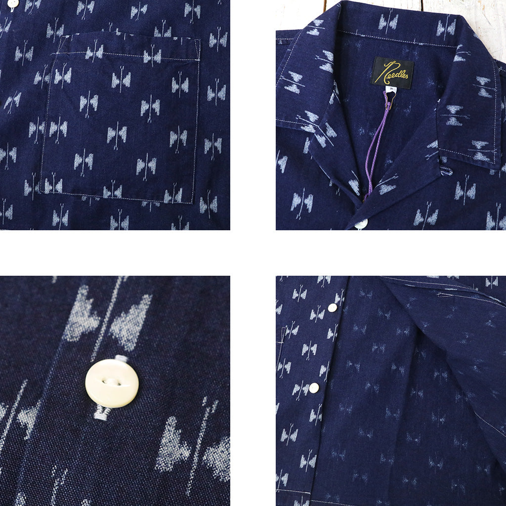 【SALE50%OFF】Needles『Cabana Shirt-6oz Printed Indigo Kasuri』
