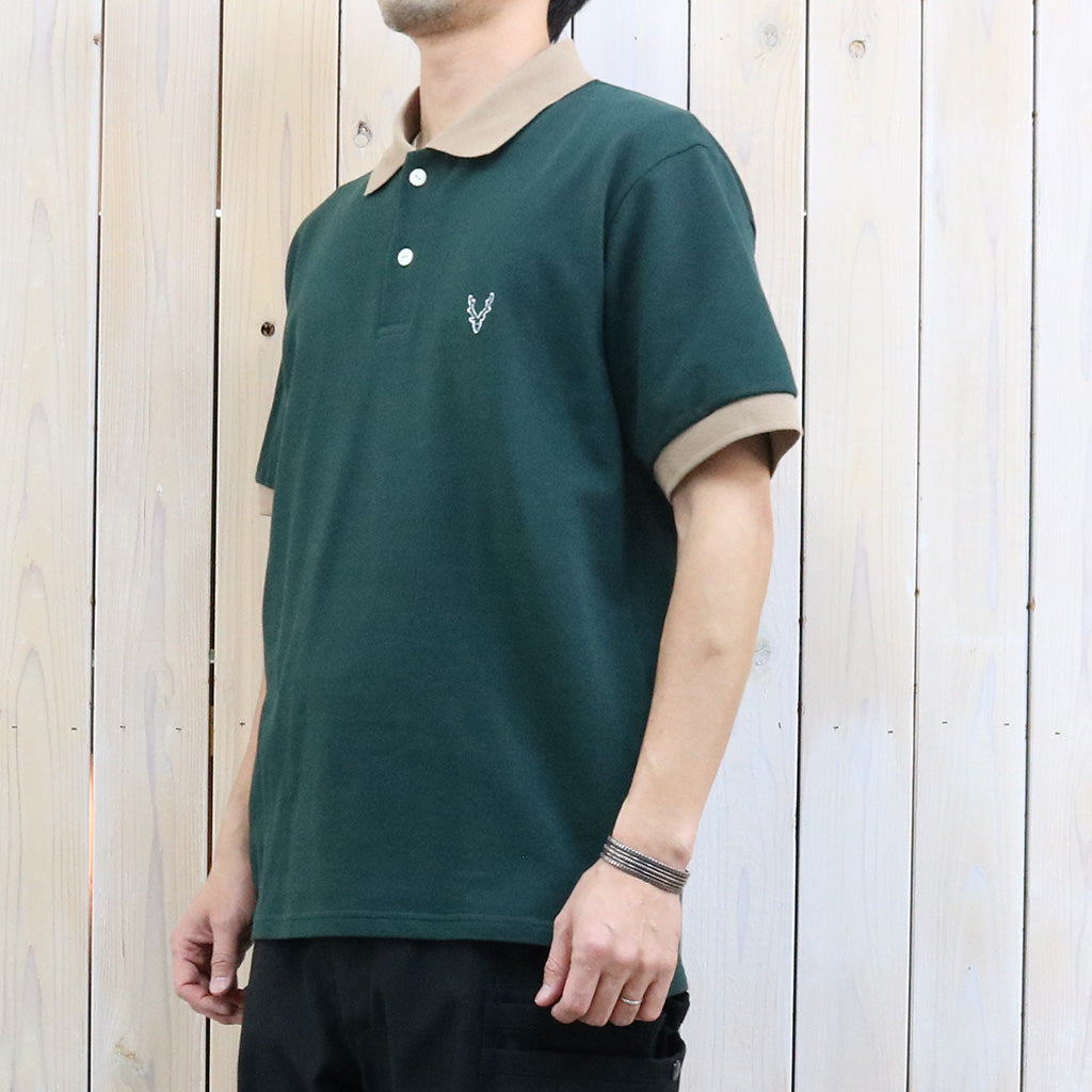SOUTH2 WEST8 : S/S Polo Shirt-Cotton Pique (Green)