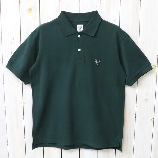 SOUTH2 WEST8 : S/S Polo Shirt-Cotton Pique (Green)