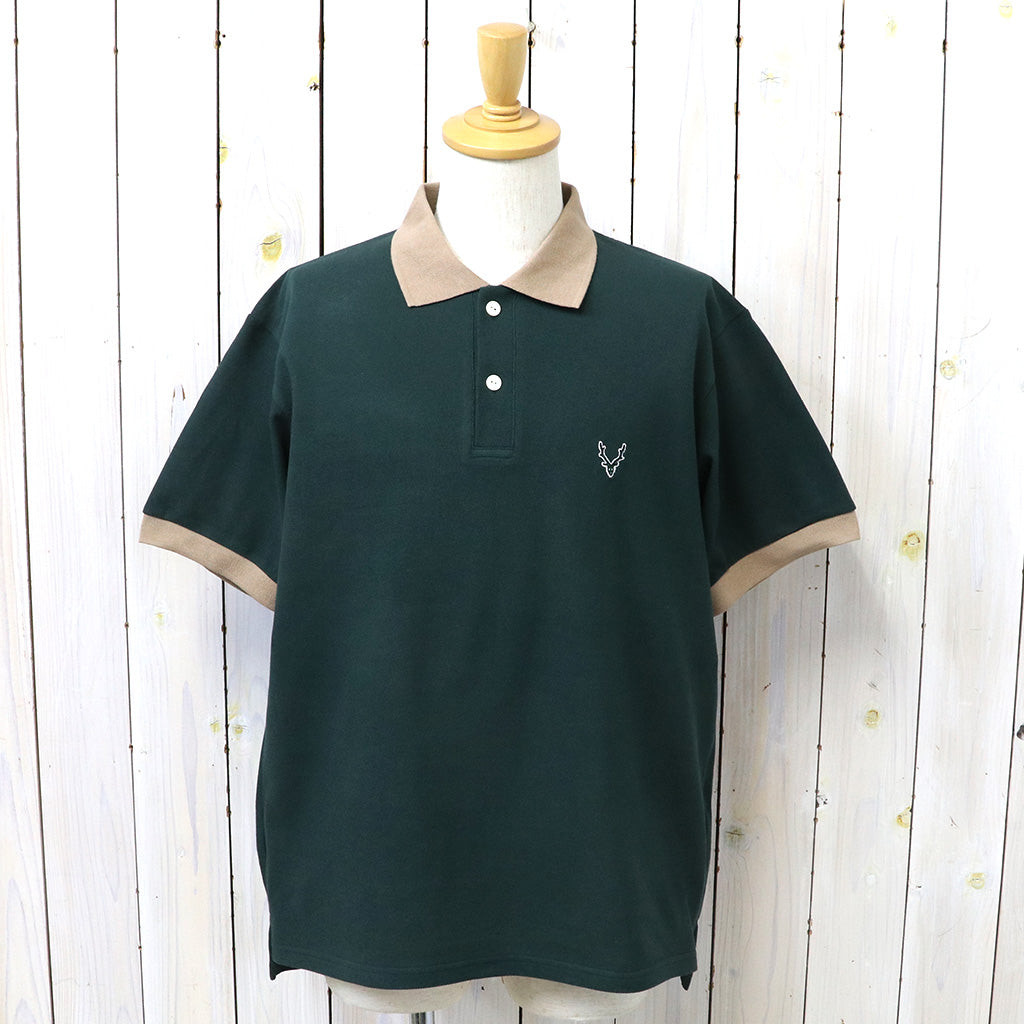 SOUTH2 WEST8 : S/S Polo Shirt-Cotton Pique (Green)
