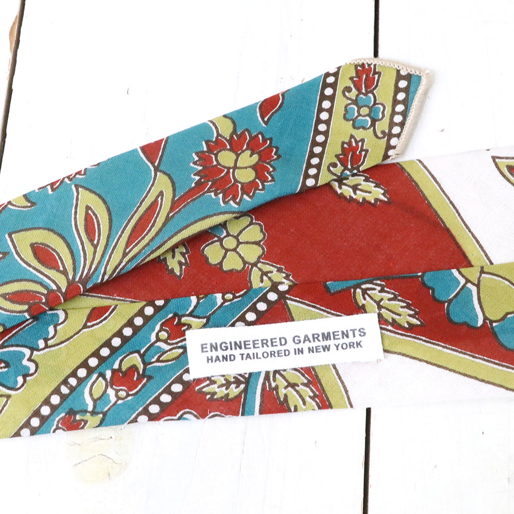 ENGINEERED GARMENTS : Neck Tie-Cotton Floral Stripe Lawn