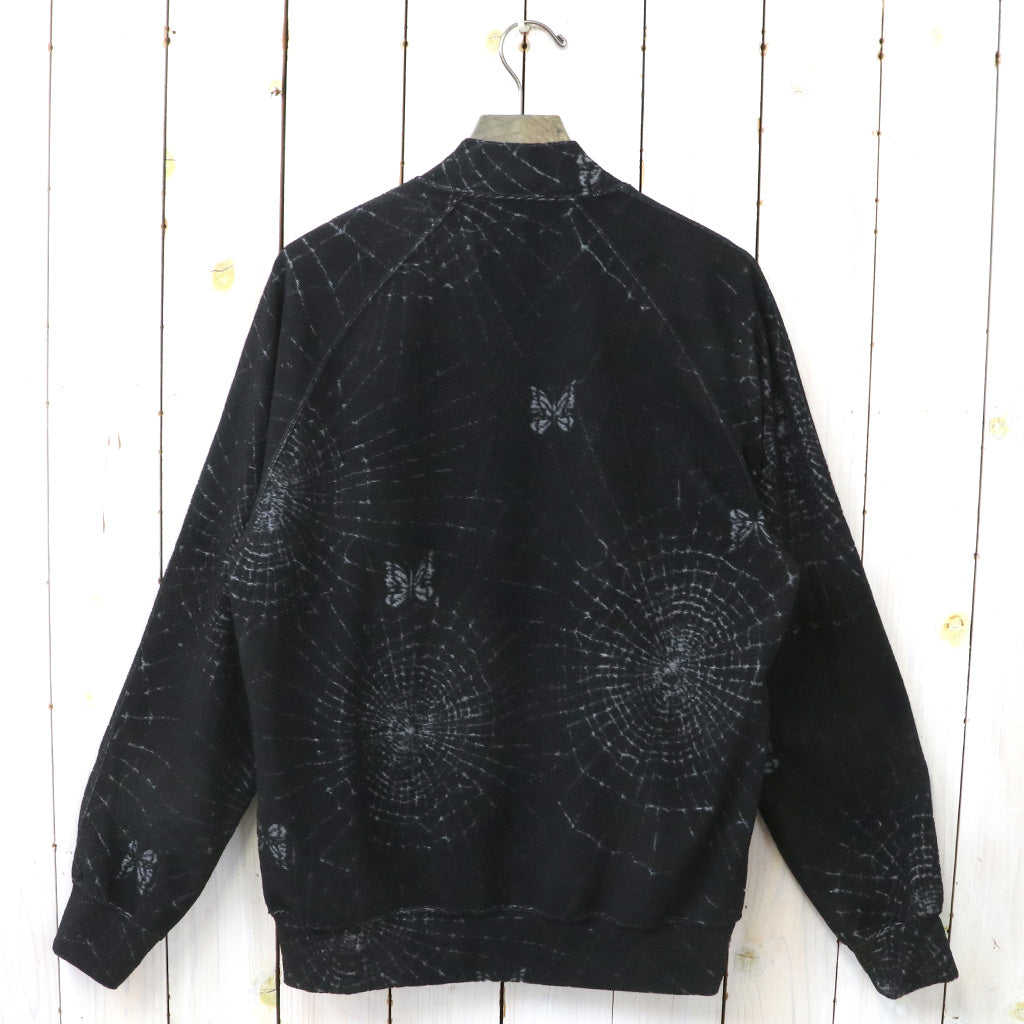 Needles『Rib Collar Track Jacket-Pile Jacquard/Spider Web』(Black)