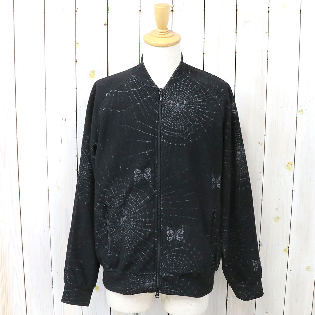 Needles『Rib Collar Track Jacket-Pile Jacquard/Spider Web』(Black)