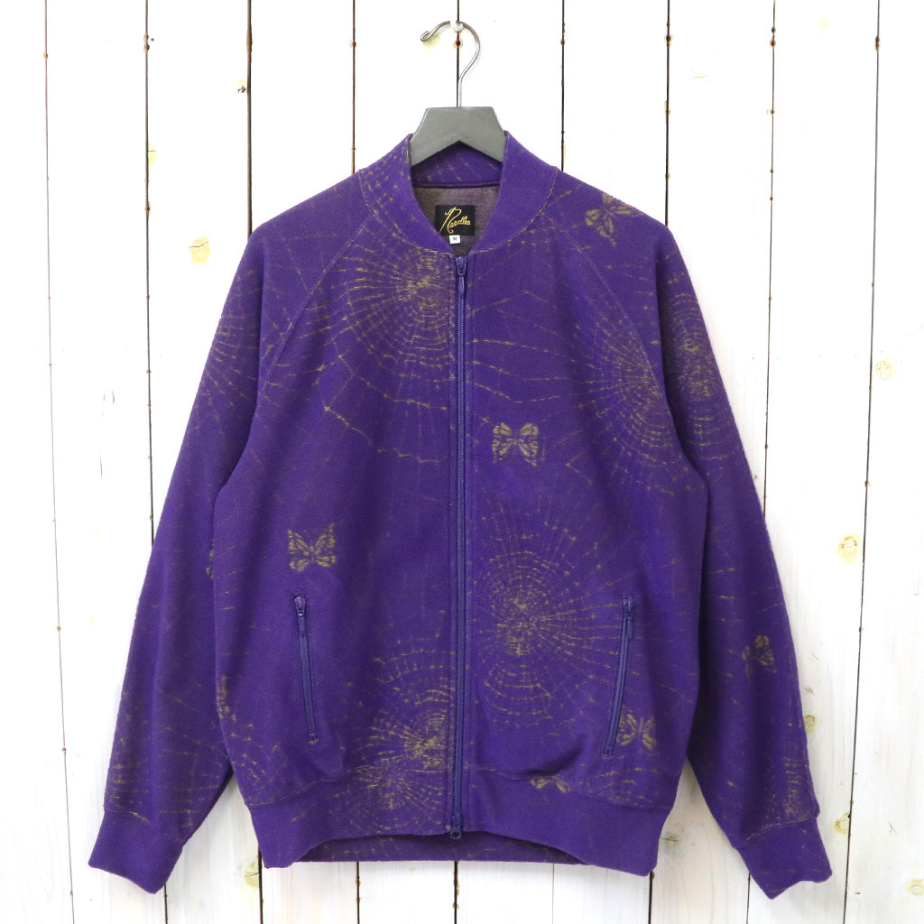 Needles『Rib Collar Track Jacket-Pile Jacquard/Spider Web』(Purple)