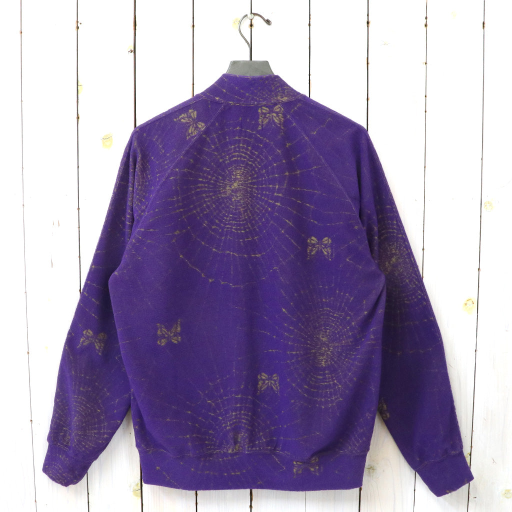 Needles『Rib Collar Track Jacket-Pile Jacquard/Spider Web』(Purple)