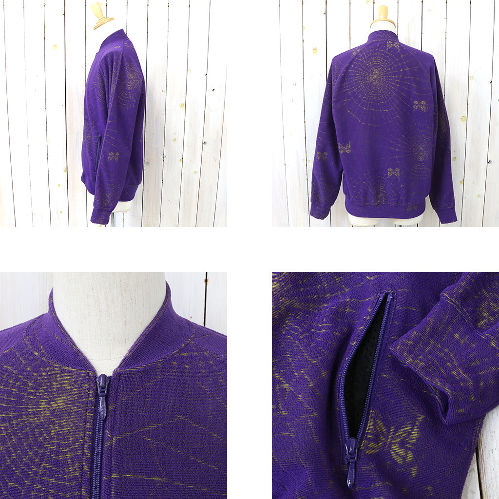 Needles『Rib Collar Track Jacket-Pile Jacquard/Spider Web』(Purple)