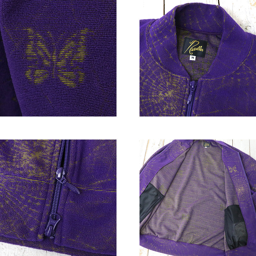 Needles『Rib Collar Track Jacket-Pile Jacquard/Spider Web』(Purple)