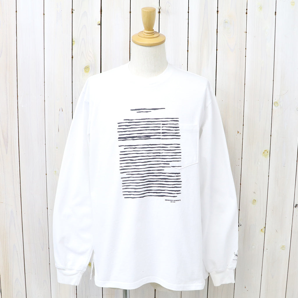 ENGINEERED GARMENTS : Printed Cross Crew Neck L/S T-shirt-Book