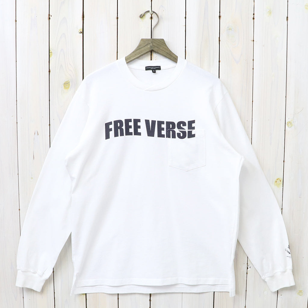 ENGINEERED GARMENTS『Printed Cross Crew Neck L/S T-shirt-Free Verse』