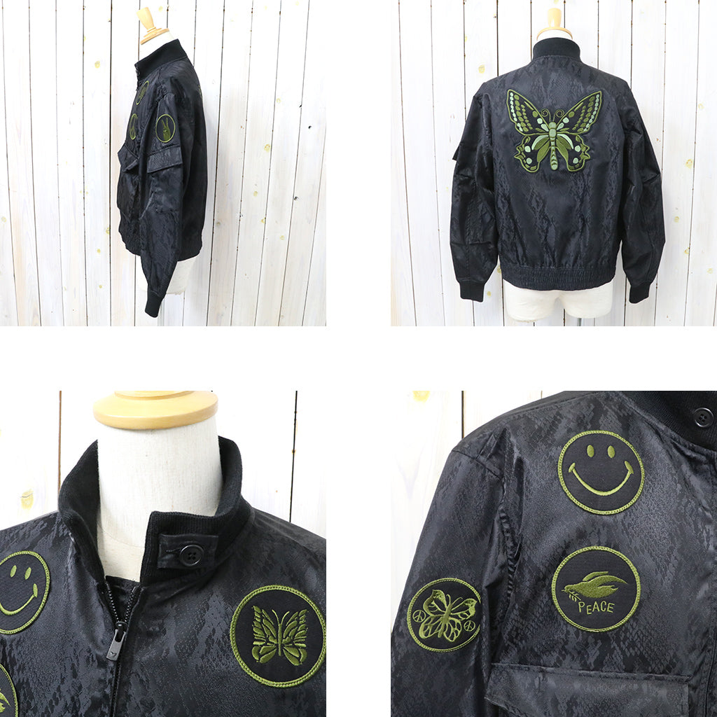 Needles『G-8 Jacket-Python Jacquard Sateen』(Black)