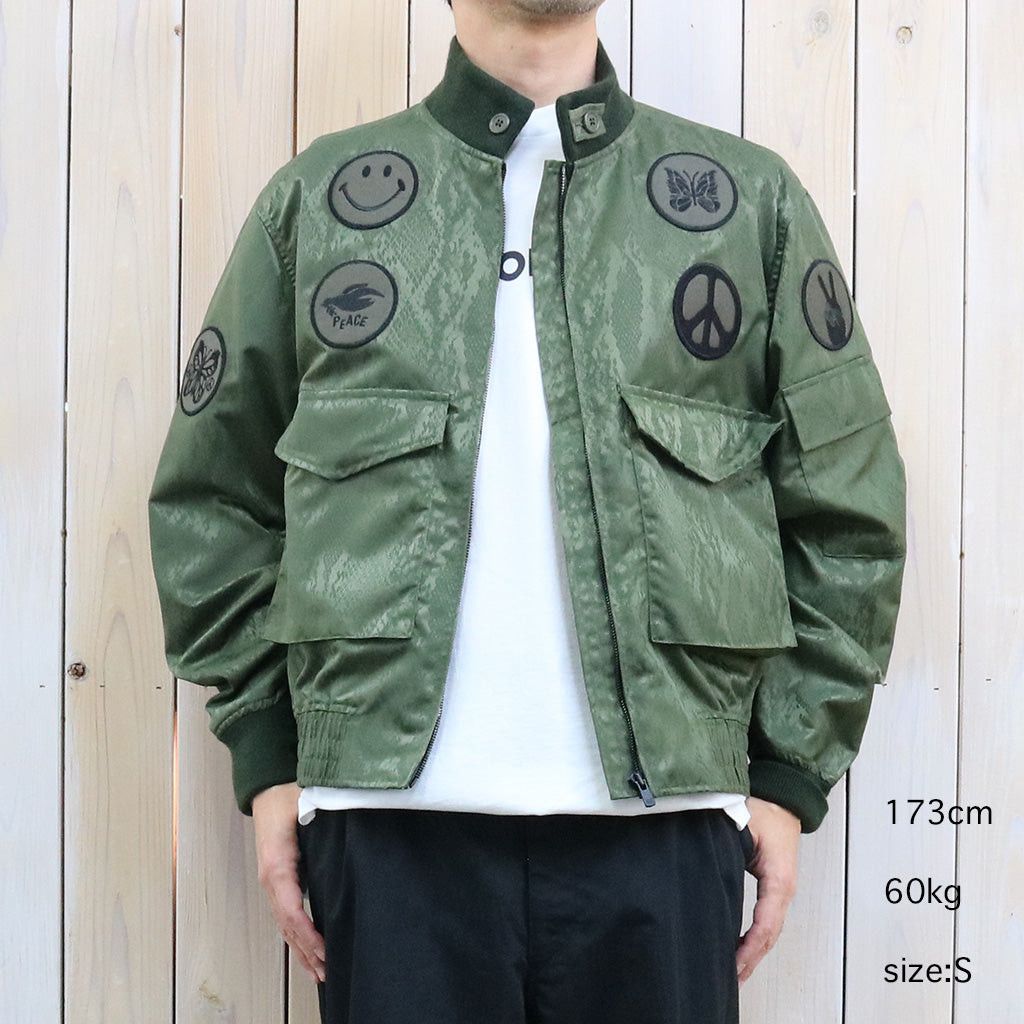 Needles『G-8 Jacket-Python Jacquard Sateen』(Olive)