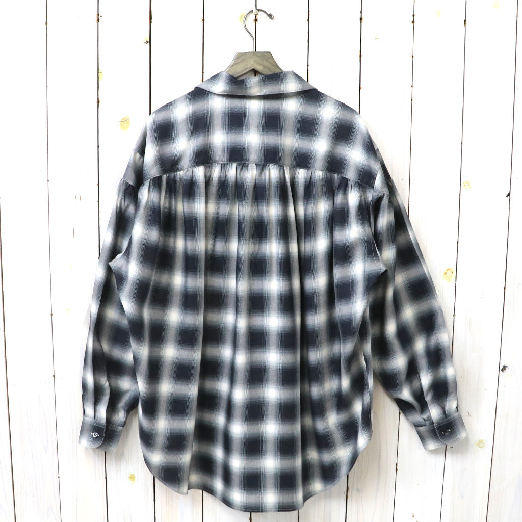 AiE : Painter Shirt-Ombre Rayon Twill (Black)