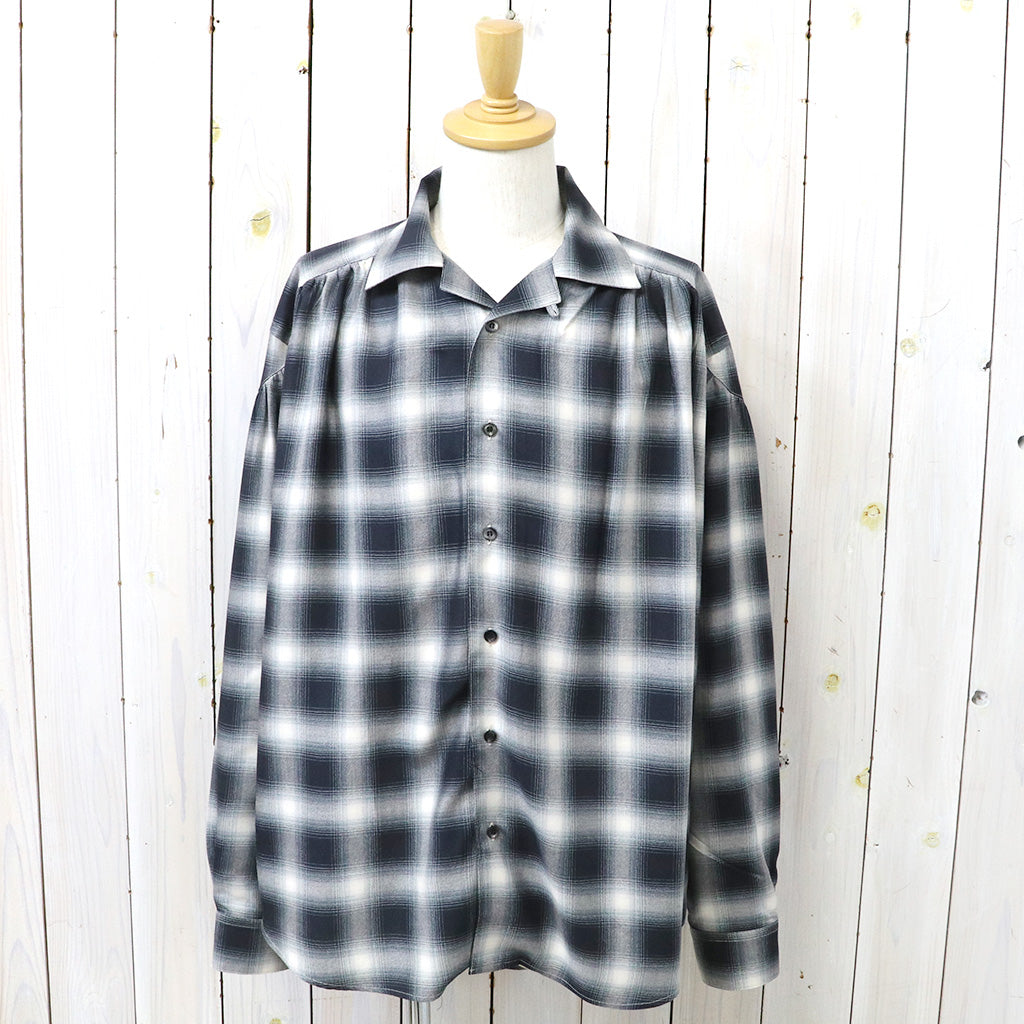 AiE : Painter Shirt-Ombre Rayon Twill (Black)