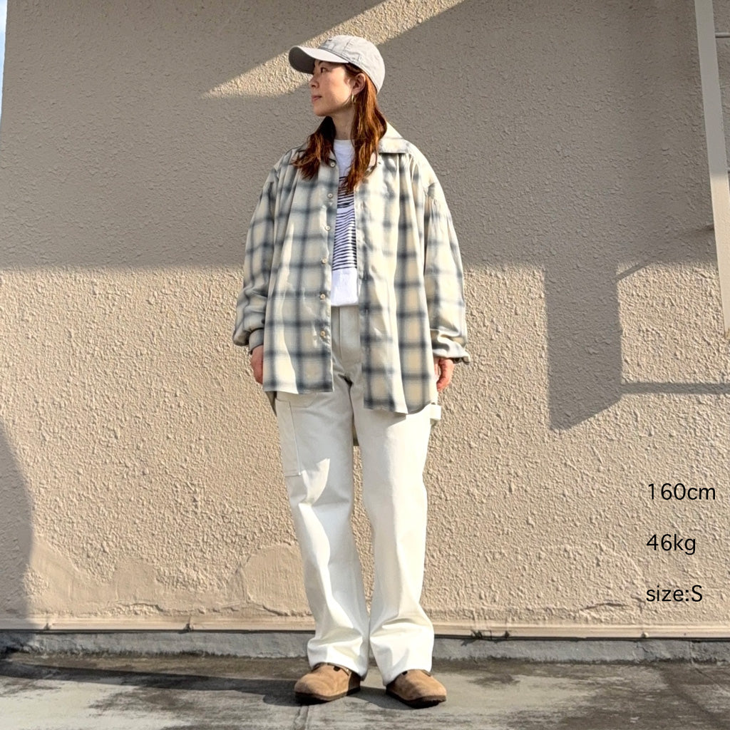 AiE : Painter Shirt-Ombre Rayon Twill (Ecru)