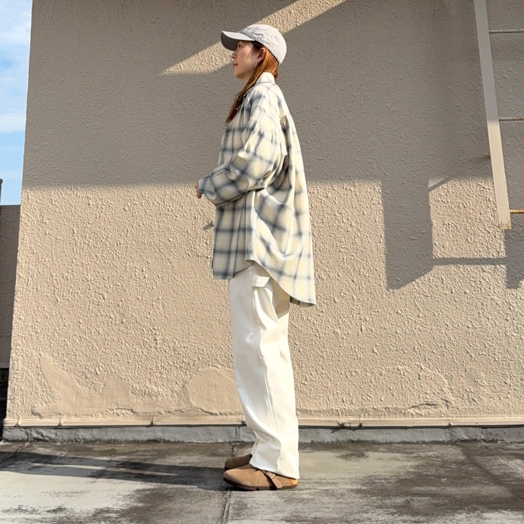 AiE : Painter Shirt-Ombre Rayon Twill (Ecru)