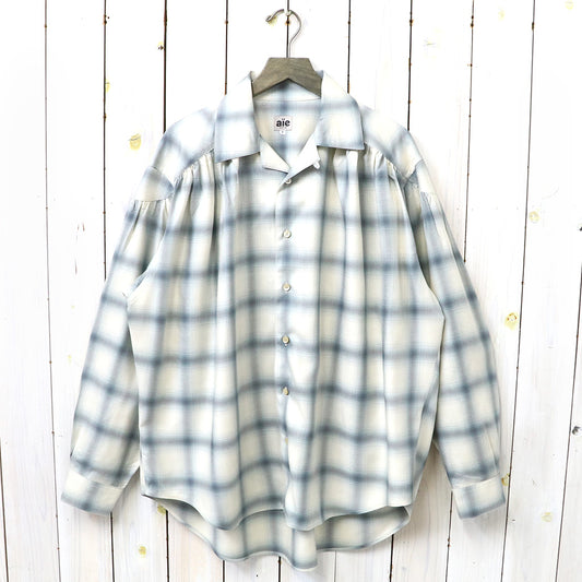 AiE : Painter Shirt-Ombre Rayon Twill (Ecru)