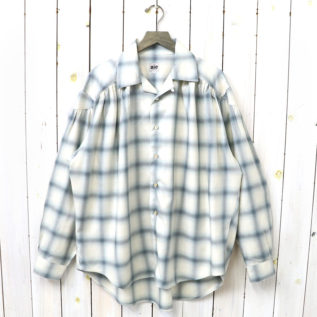 AiE『Painter Shirt-Ombre Rayon Twill』(Ecru)