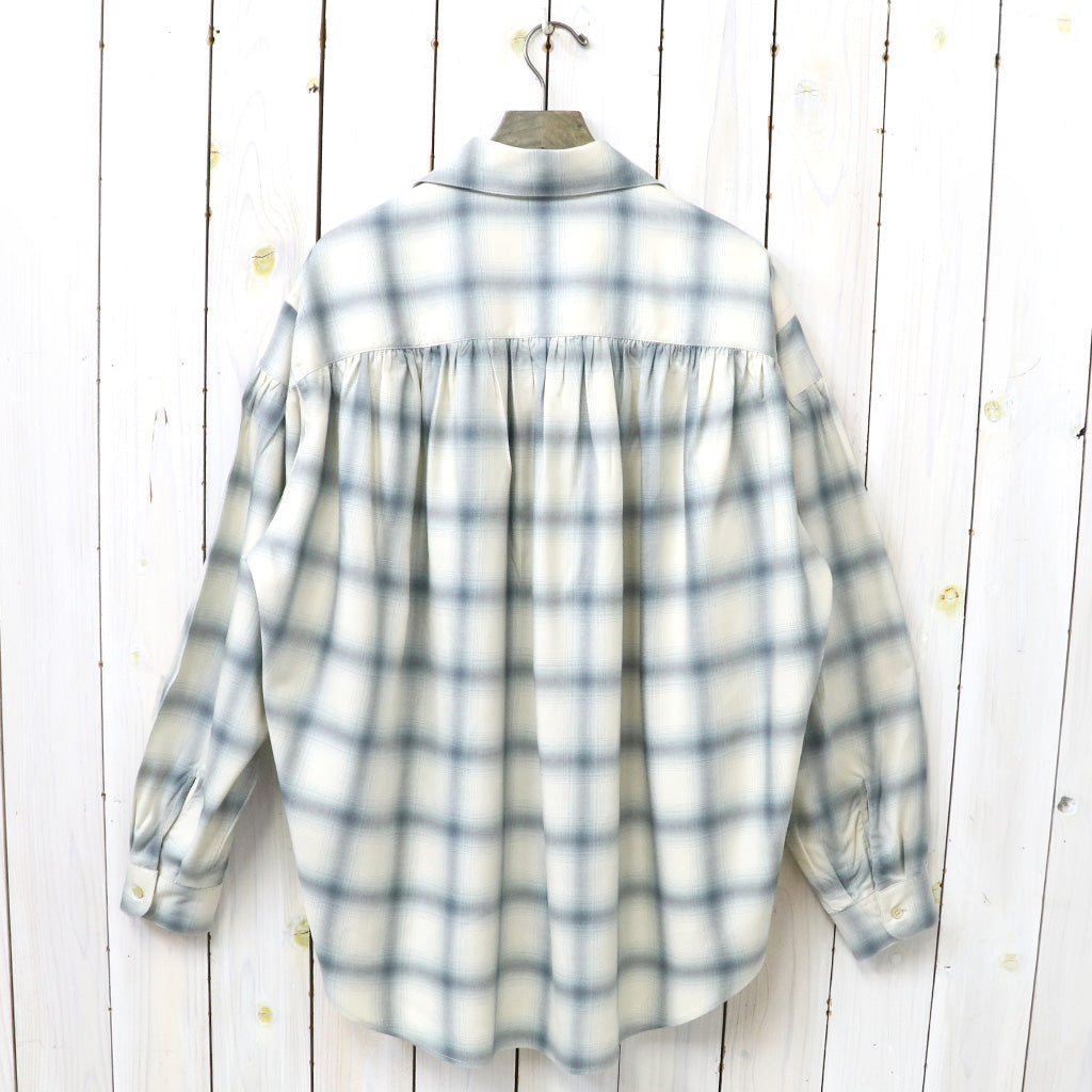 AiE : Painter Shirt-Ombre Rayon Twill (Ecru)