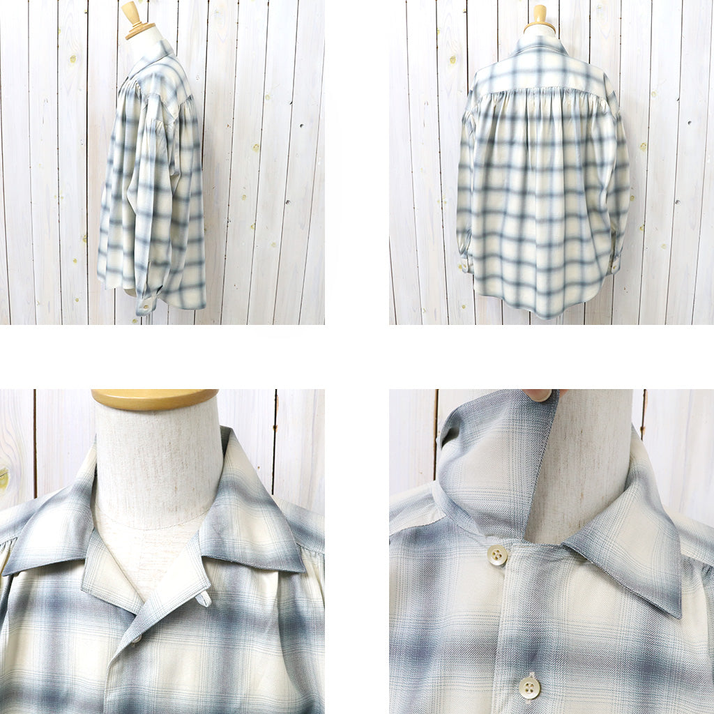 AiE : Painter Shirt-Ombre Rayon Twill (Ecru)