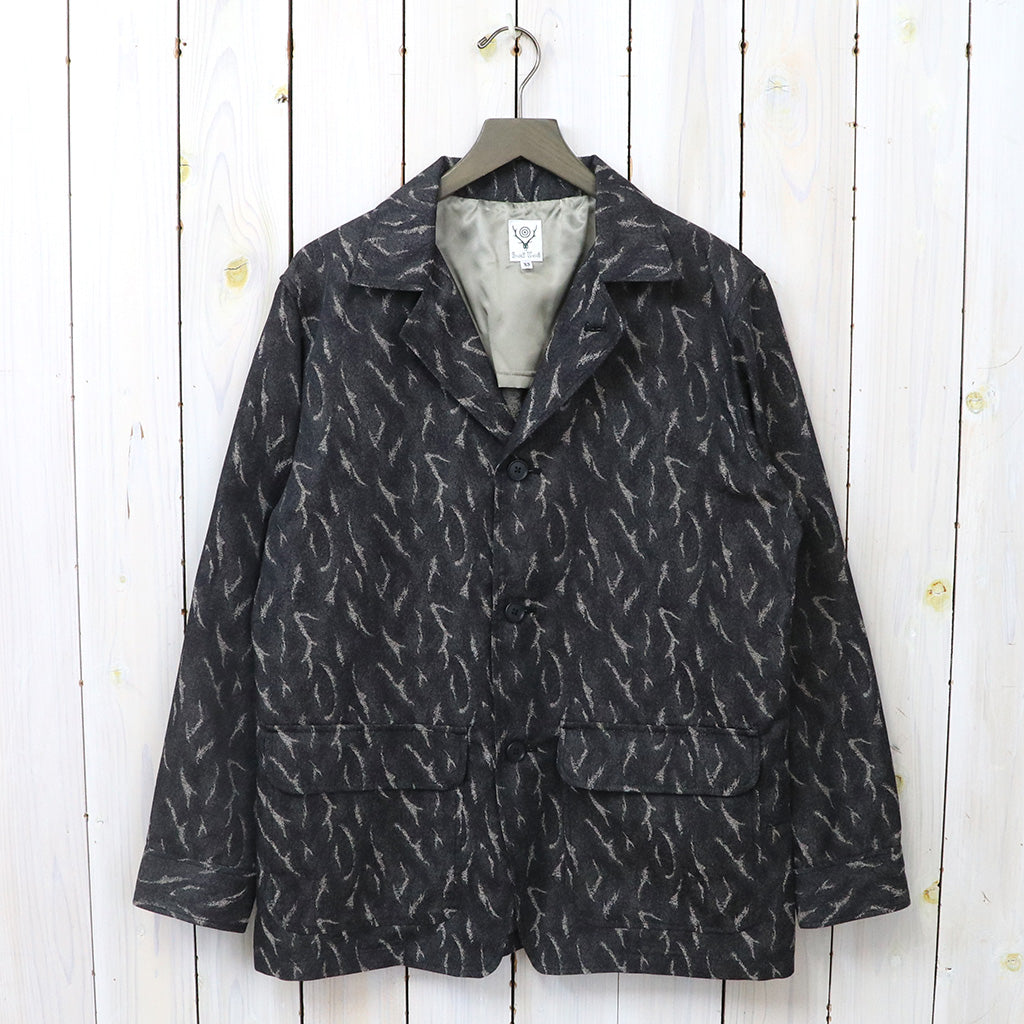 SOUTH2 WEST8『Pen Jacket-Deer Horn Camo Jacquard』(Black)