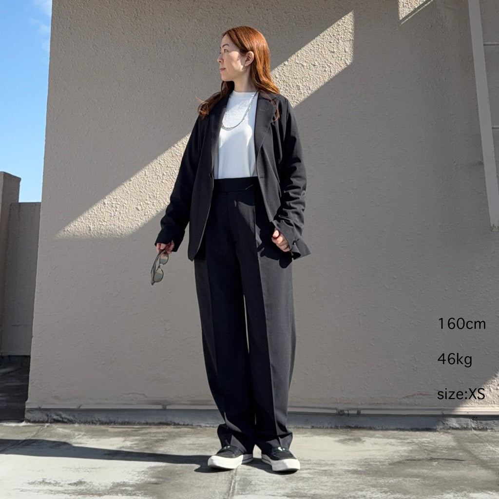 Needles : Tucked Side Tab Trouser-Poly Cloth (Black)