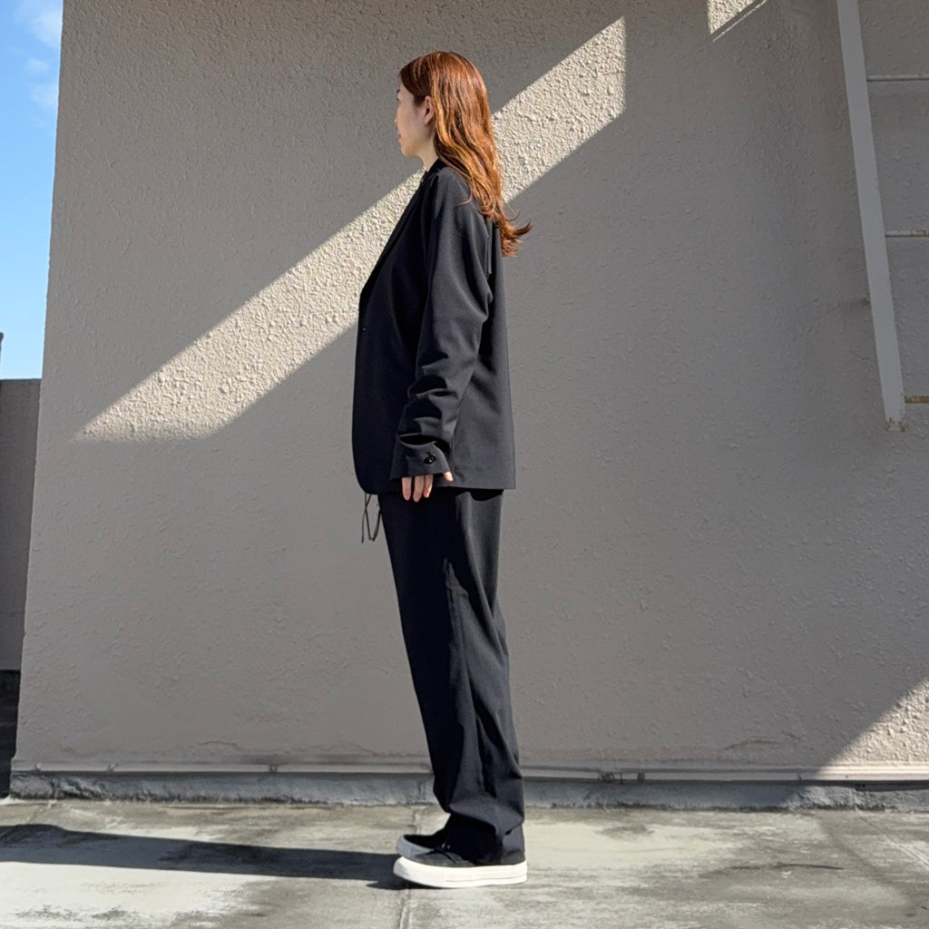Needles : Tucked Side Tab Trouser-Poly Cloth (Black)