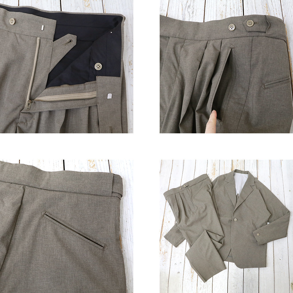 Needles『Tucked Side Tab Trouser-Poly Cloth』(Brown)