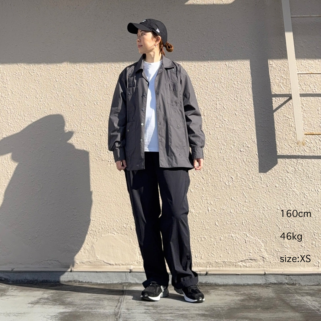 ENGINEERED GARMENTS : Guayabera Shirt-100'S 2Ply Broadcloth (Charcoal)