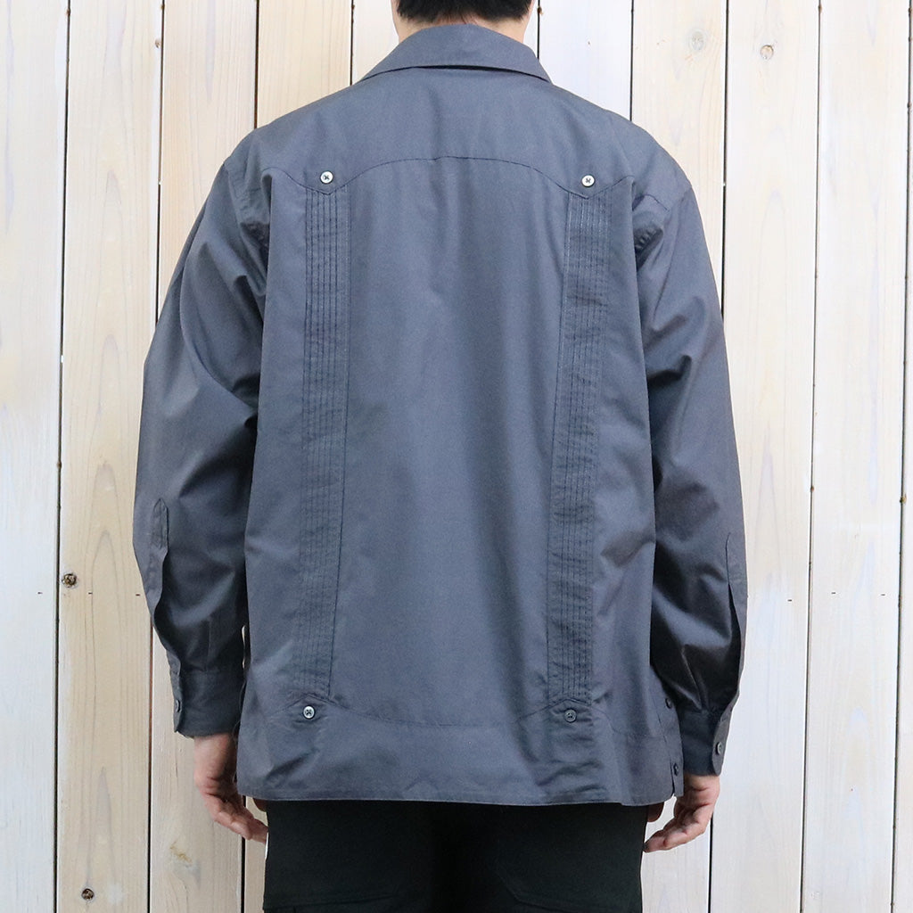 ENGINEERED GARMENTS : Guayabera Shirt-100'S 2Ply Broadcloth (Charcoal)
